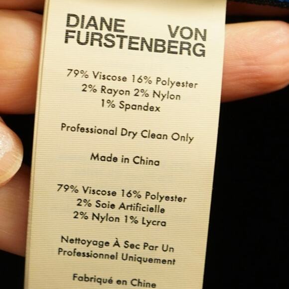 Diane von Furstenberg V Neck Wrap Francine Dress Multicolor Womens Size Medium - Picture 8 of 9